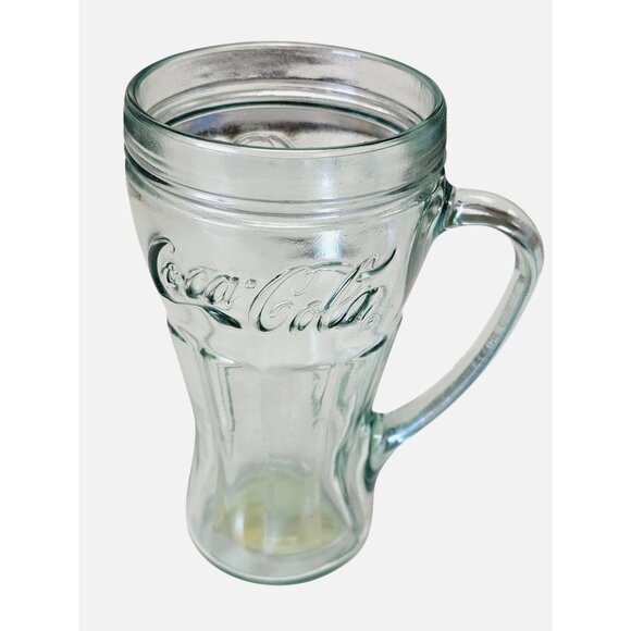 Coca Cola Other - VINTAGE Coca-Cola Glass with Handle Thick Glass